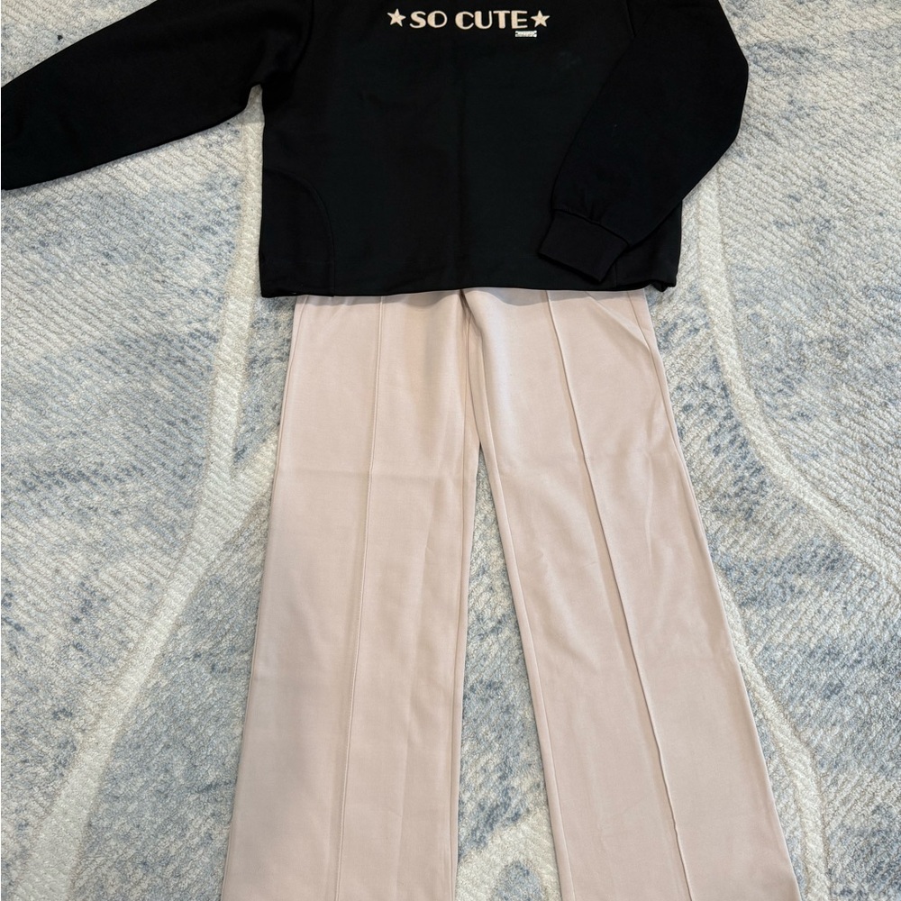 Black and Cream Kids Bottoms